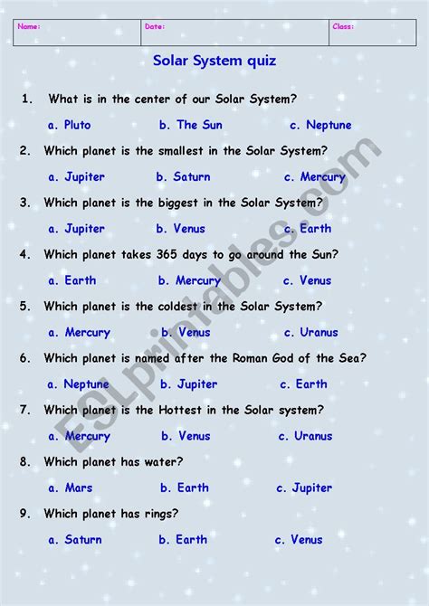 Image result for Solar System Questions