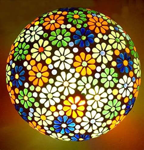 Buy CRAFTVERRE Colored Glass Ceiling Lamp/Light for Rooftop Living ...