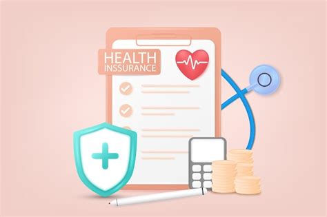 Concept d'assurance maladie 3d Assurance médicale Documents d'assurance ...