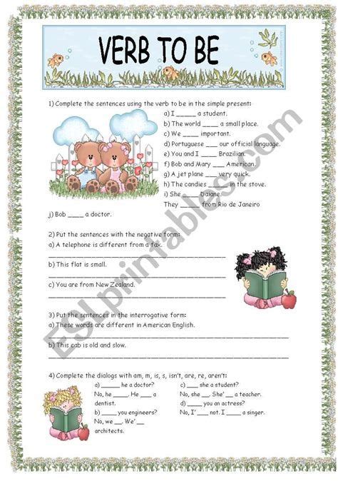 To Be Worksheet 的图像结果