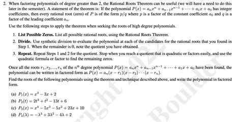 Factor Polynomials Using Rational Root Theorem 的图像结果