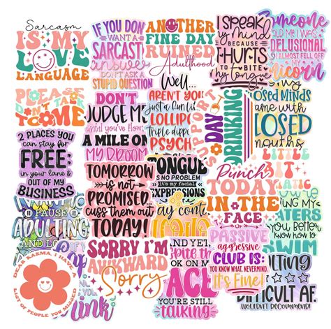 Quirky Waterproof Sticker (pack of 50) – Zesta Neon