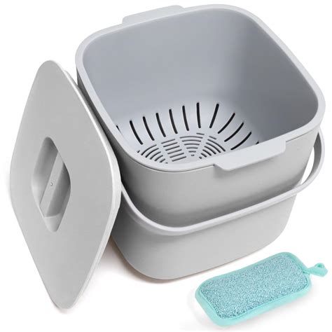 Buy XIAPIA Kitchen Compost Bin, Food Waste Bin 7L for Kitchen with ...