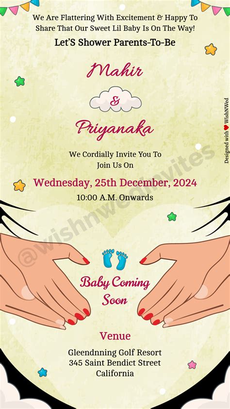 Editable Pregnancy Announcement Video Template - Wish N Wed