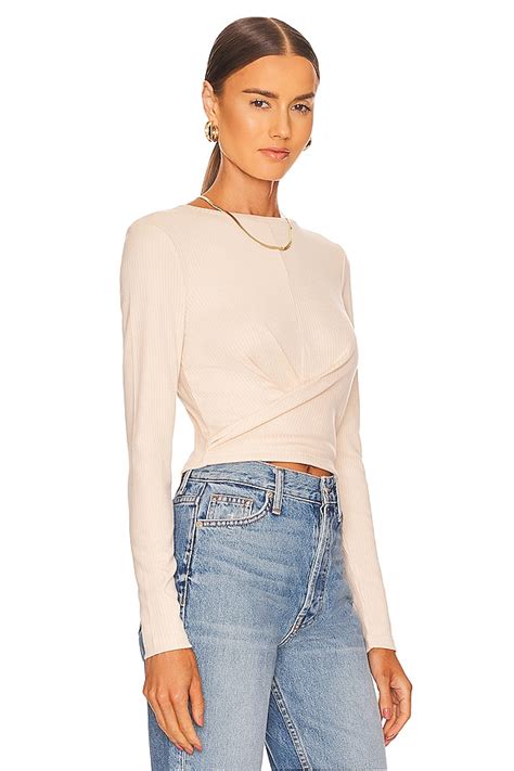 MINKPINK Kiri Twist Front Top in Sand | REVOLVE