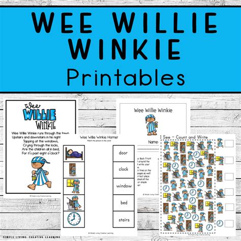 Wee Willie Winkie Printables - Simple Living. Creative Learning