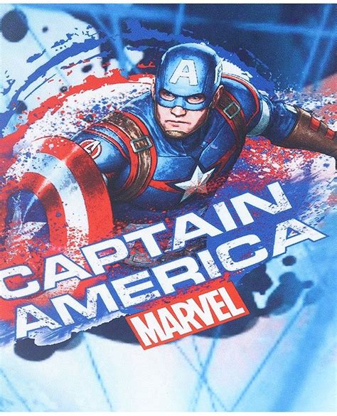Babyhug Marvel Captain America Hard Sided Kids Trolley Luggage Bag with ...
