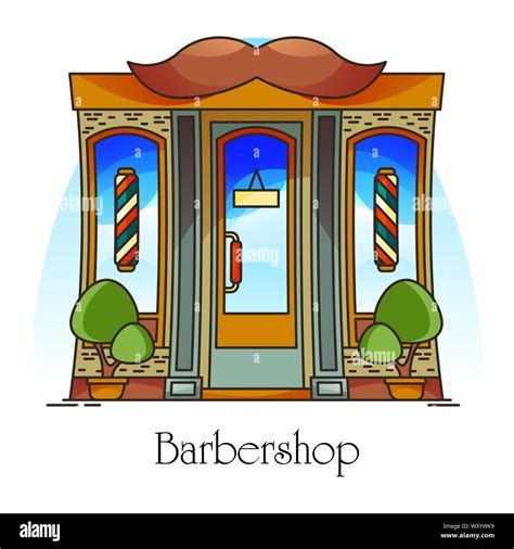 Barber Shop Building Clipart