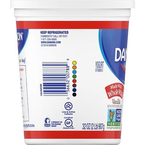 Dannon Vanilla Whole Milk Yogurt, 32 OZ Quart 32 oz | shipt