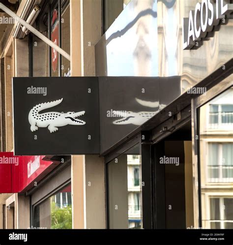 Le Havre, France : Lacoste shop. Lacoste is a French clothing company ...