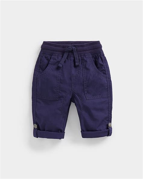 Buy Boys Trouser Navy Poplin RollUp Trousers -Navy Online at Best Price ...