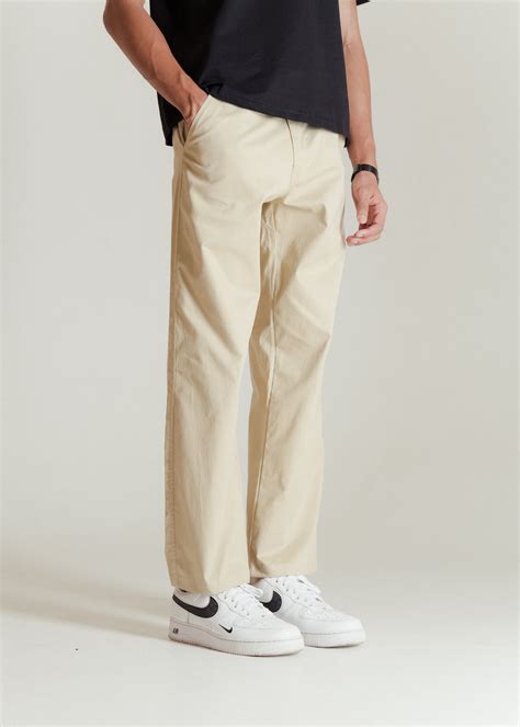 Classic Relaxed Chinos — Beige – Desi Minimals