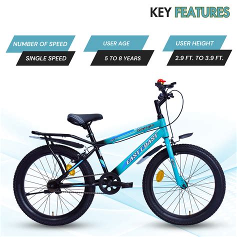 Georgia Single-Speed Kids Cycle | 20T Bike for Kids - Dual Shade (Blac ...