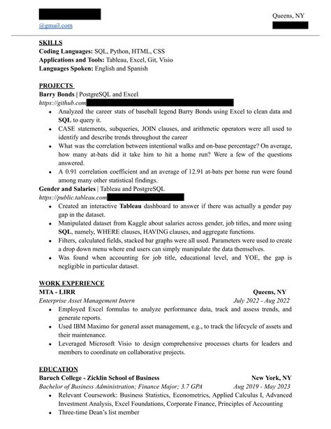 Roast Me. Looking for entry level Data Analyst Jobs as a finance grad ...