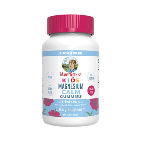 Mary Ruth's Kids Magnesium Calm Gummies, Sugar Free Hibiscus ...