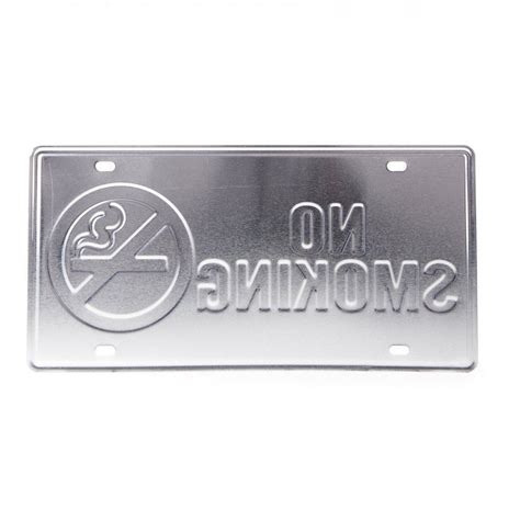 Number Plates wall sign - No Smoking White — eazy wagon