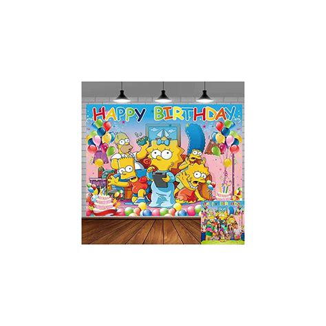 QUEENMO The Simpsons Backdrop Birthday Banner Party India | Ubuy