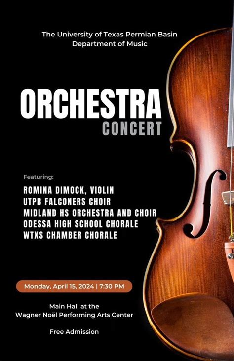 UTPB Orchestra Concert, 4901 E University Blvd, Odessa, TX, 15 April ...