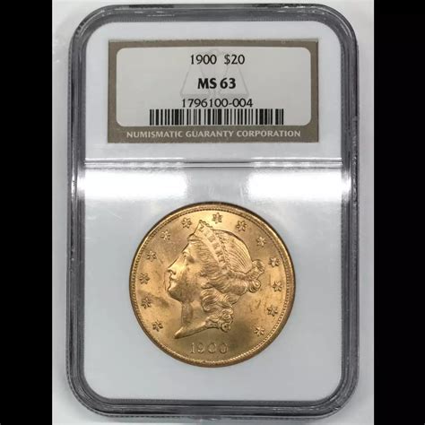 1900 Liberty Head $20 Gold Double Eagle NGC MS-63 - Old Pueblo Coin