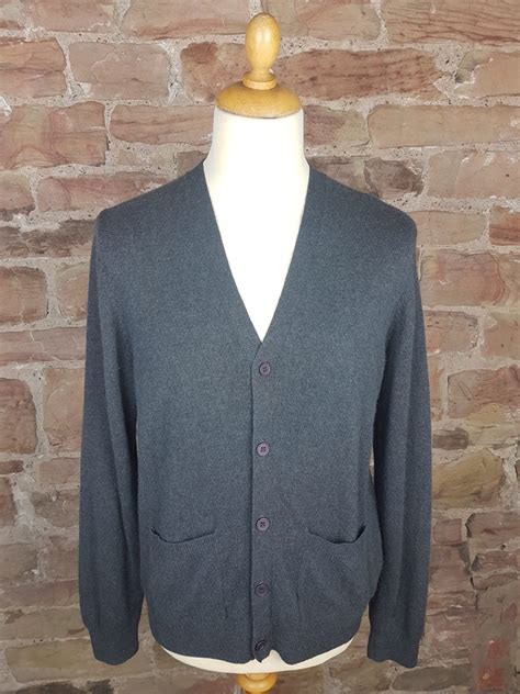 Marks & Spencer Dark Grey V Neck Cashmere Cardigan - Softtouch Cashmere