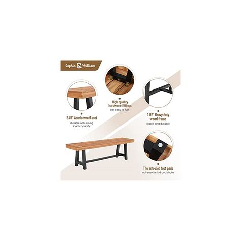 Buy Sophia & William 6 Pieces Patio Dining Set for 6 People, Outdoor PE ...