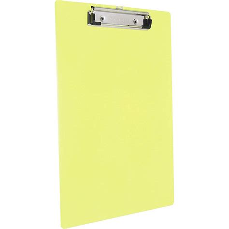 Saunders Plastic Clipboard with Low Profile Clip, Neon Yellow, Letter ...