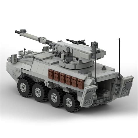 MOC-60244 M1128 Stryker MGS Military Tanks | Medievalbrick.com