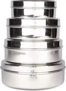 Shree Gautam Enterprises Steel Fridge Container - 300 ml, 450 ml, 700 ...