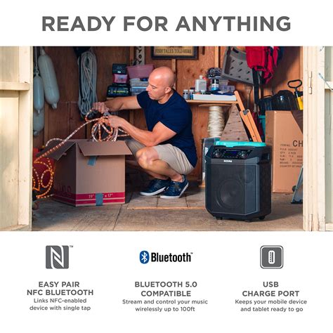 Buy ION Audio Block Rocker Plus - Portable Bluetooth Speaker 100W W ...