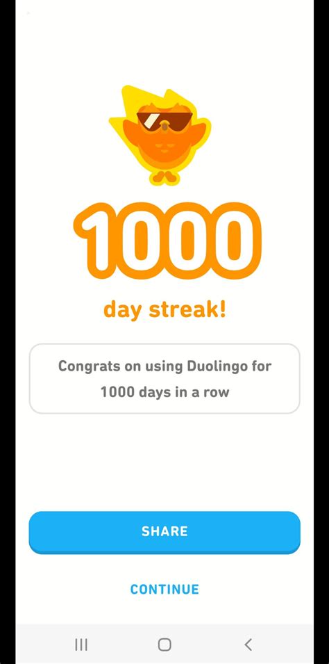 1000 day streak in Spanish baby- espero mil más días : duolingo