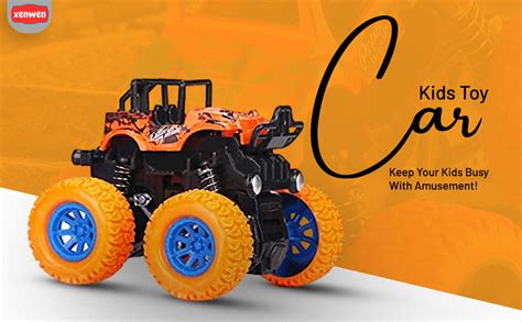 XENWEN Push and Go Mini Off-Road Vehicle Inertia Car Monster Truck ...