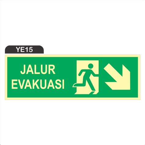 Jual RAMBU JALUR EVAKUASI 45X15 CM - KODE YE15, STICKER ONLY - Kota ...