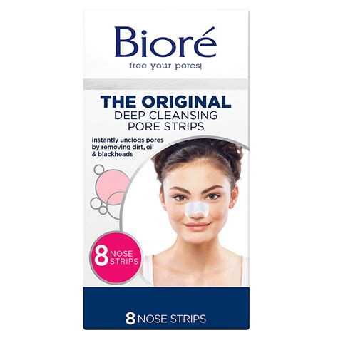 Biore Deep Cleansing Pore Strips Nose 8 ea (Pack of 2) - Walmart.com
