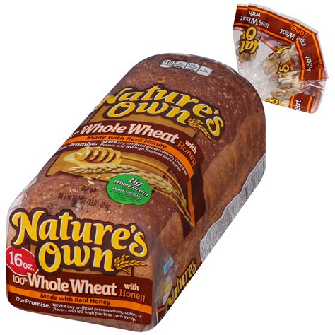 Nature's Own 100% Whole Wheat Bread with Honey - 16oz – BrickSeek