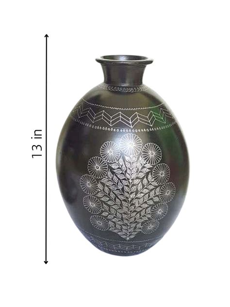 Buy Decorative Black Pottery Flower Vase- Eco-friendly Items