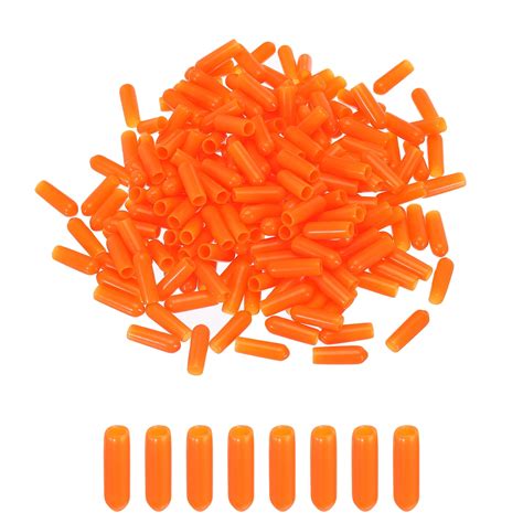 Uxcell 200Pcs 2mm Rubber End Caps Cover Vinyl Screw Thread Protector Round Wire Shelf Caps ...