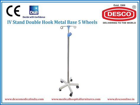IV Stand Double Hook Metal Base 5 Wheels Manufacturer in India