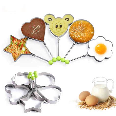 Product - Egg Molds Rings Fried Egg Shaper Shaped Egg Mold Ring ...