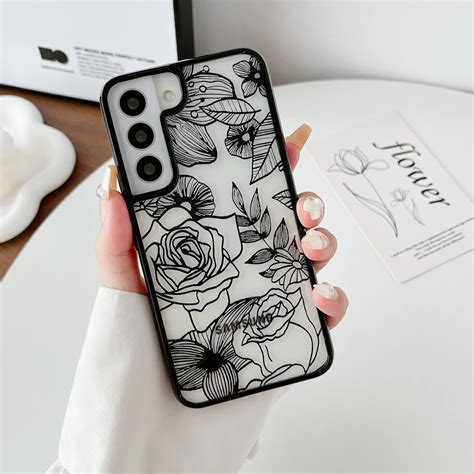 Amazon.com: XIZYO for Samsung Galaxy S22 Case Floral Rose Cute ...