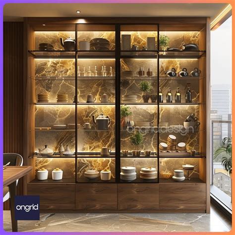 Modern Crockery Unit Designs for Dining Rooms & Kitchens – Ongrid Design