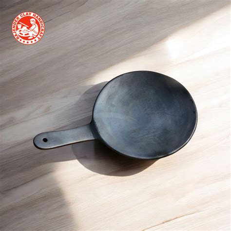 Black Natural Handle Tawa by Rajender Clay Handicraft – Handmade Tradi ...