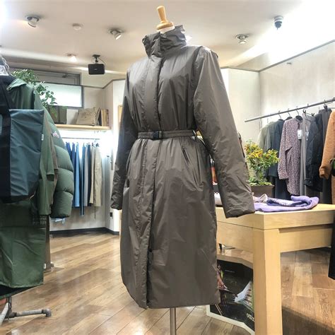 RAINSレインズ 15500–String Long Padded Nylon Coat TRANSITIONAL（COL WOOD ...