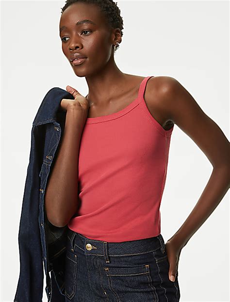 Buy Pure Cotton Scoop Neck Vest at Marks & Spencer