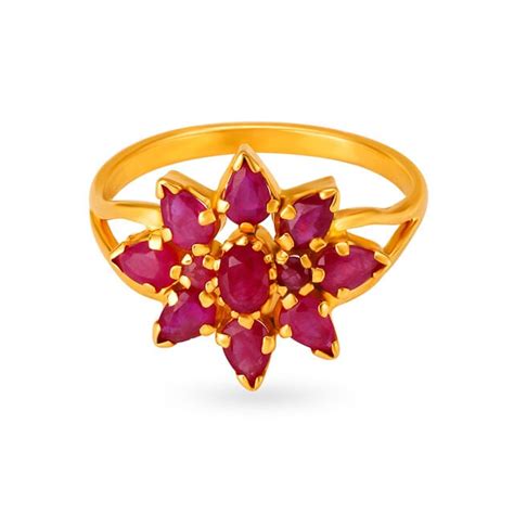 Magnificent 22 Karat Gold And Ruby Finger Ring