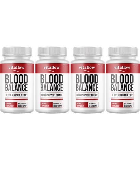 VitaFlow Blood Balance Capsules, Vita Flow Glycogen Support- 4 Bottles ...