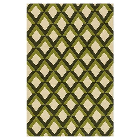Venice Beach 3 X 5 (ft) Green Trellis Area Rug in the Rugs department ...