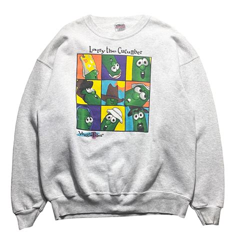 vintage 1990’s animation print sweat shirt “Larry the Cucumber ...