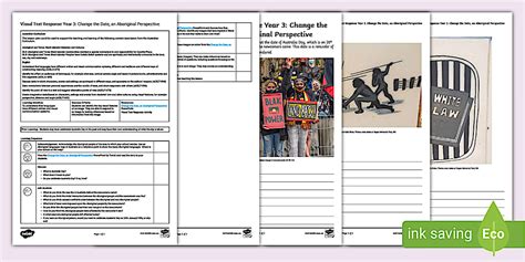 Change the Date - Year 3 Visual Text Response