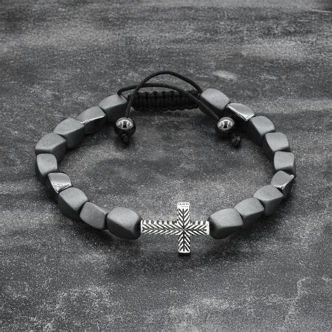 Mixed Hematite Snake Beaded Bracelet