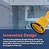 PlumbCraft Powerful Mini Home Plunger for All Drain Types, including ...